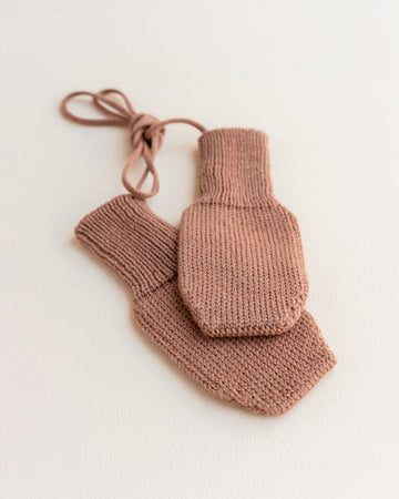 Mittens Fiza - Fäustlinge Terracotta - Hvid